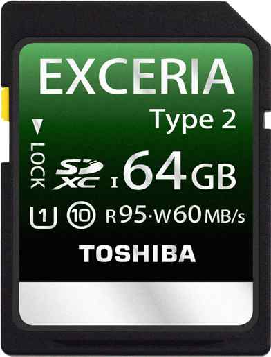 Sd Toshiba Exceria Type2 64gb R95